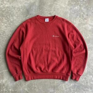 Champion Small Logo Red Sweatshirt XL